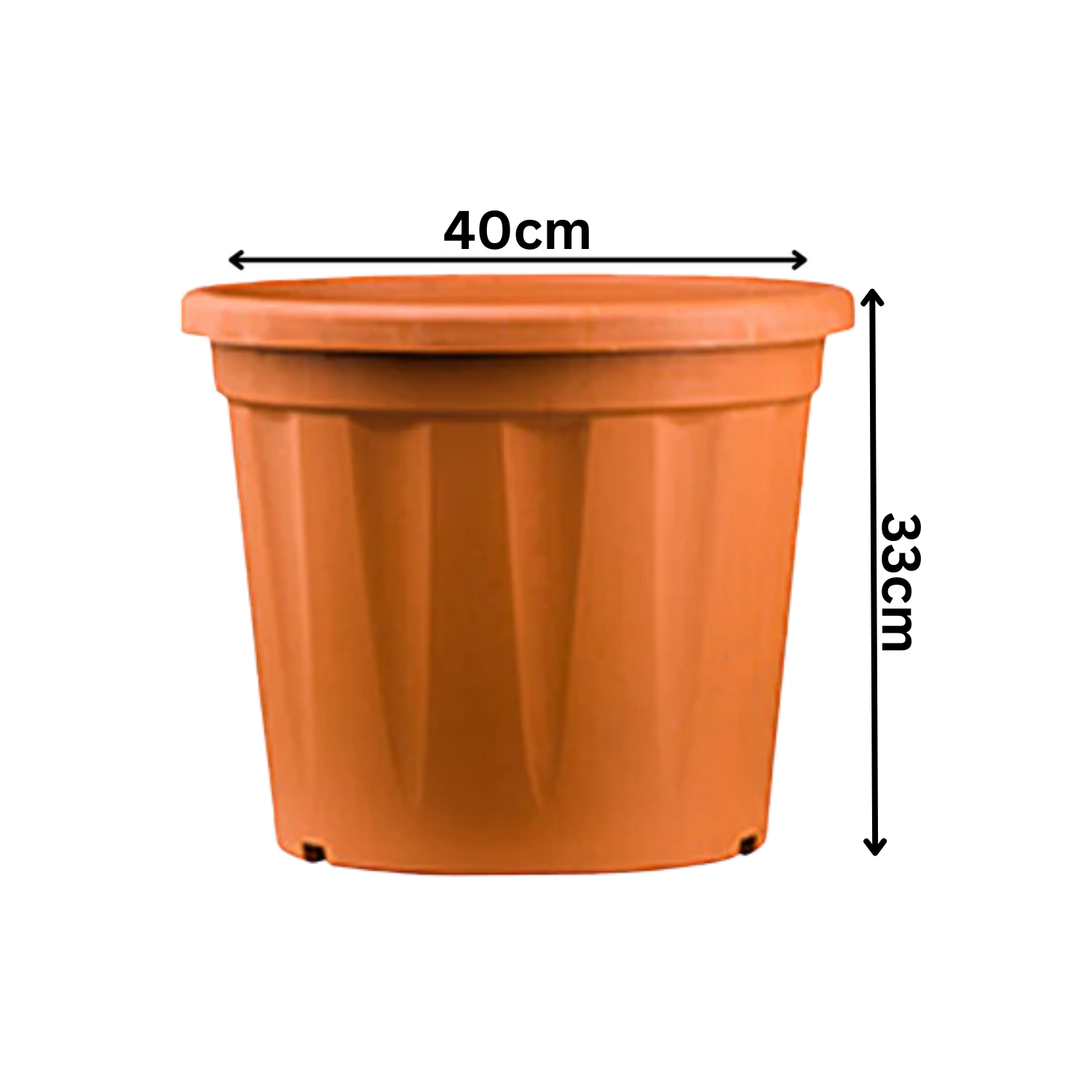 16 Inch Grower Plastic Pot Terracotta