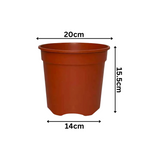 7 Inch Gro Pro Terracotta Plastic Pot for Home & Garden