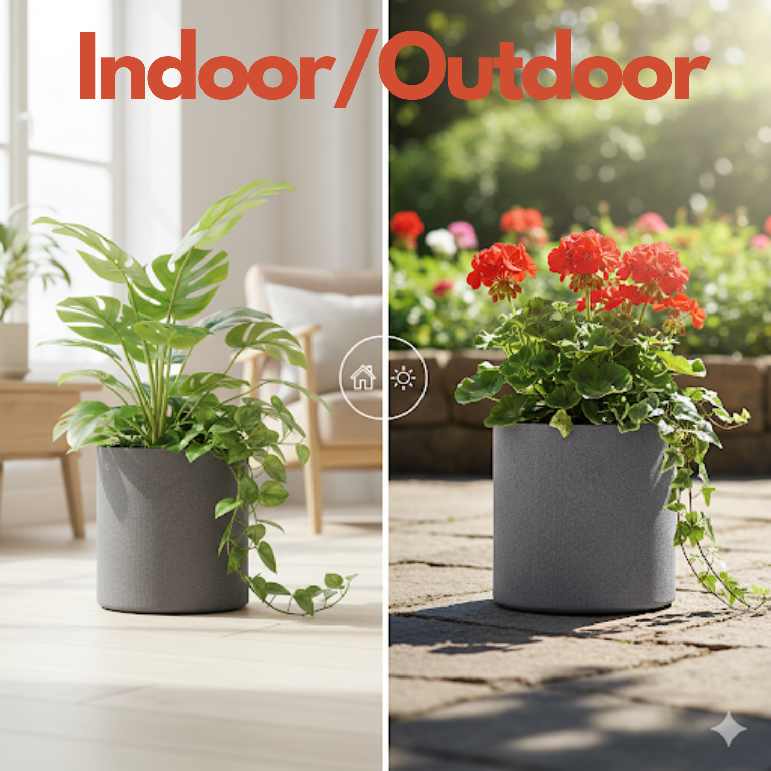 Dora Line  Rotomolded  Pot for Home & Garden (Pack of 1)