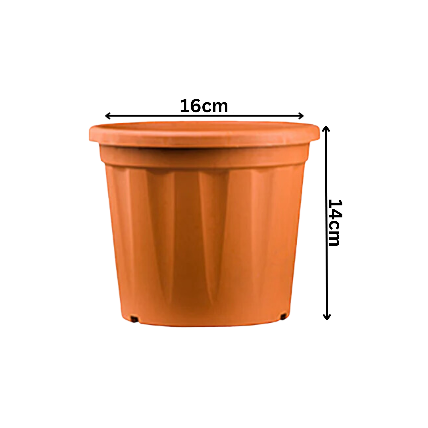 6 Inch Grower Plastic Pot Terracotta