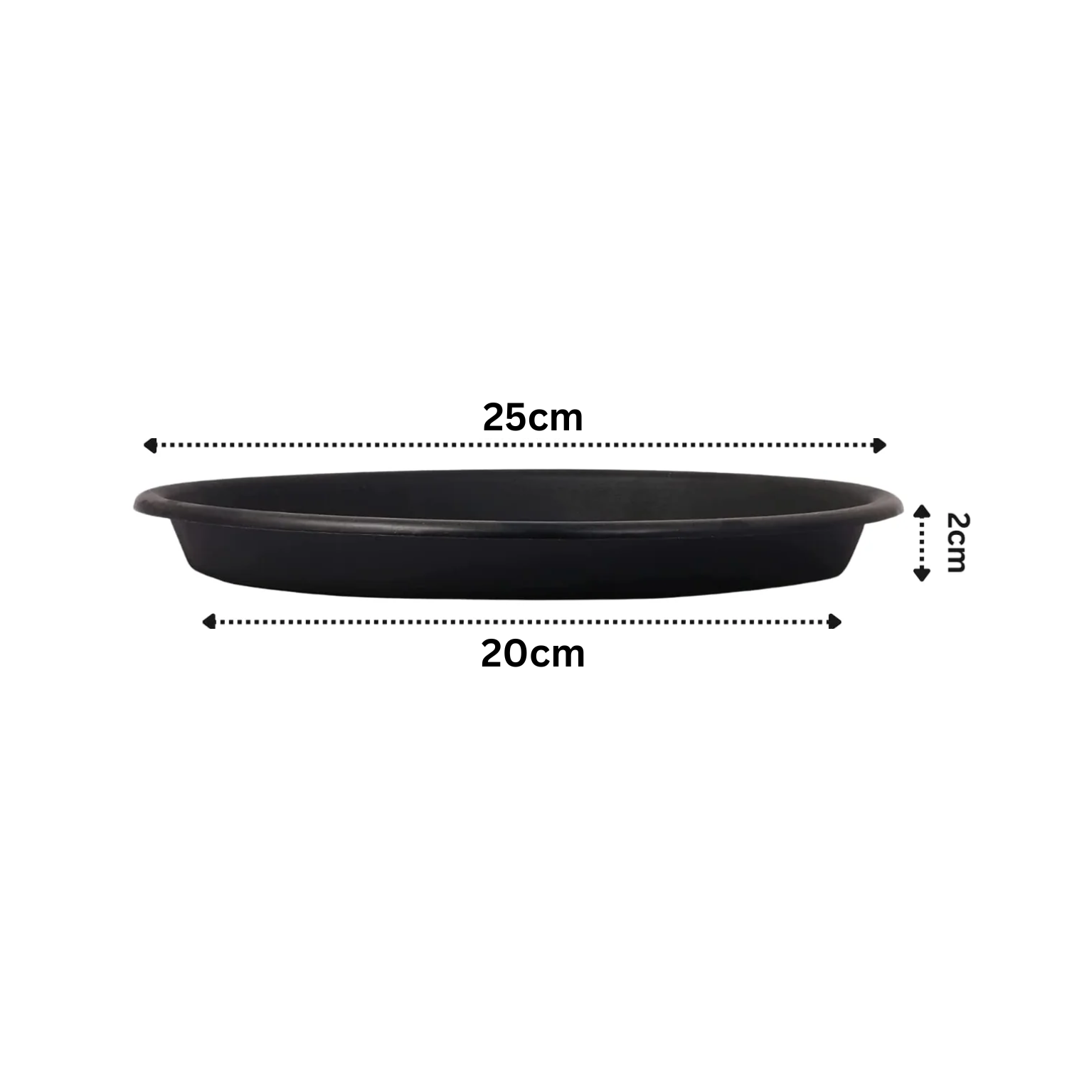 Hug A Plant|UV Treated Round Bottom Tray Suitable for 10 inch Round Plastic Pot|Heavy Duty Highly Durable Tray for Indoor Home & Garden Decor (25CM|10INCH)