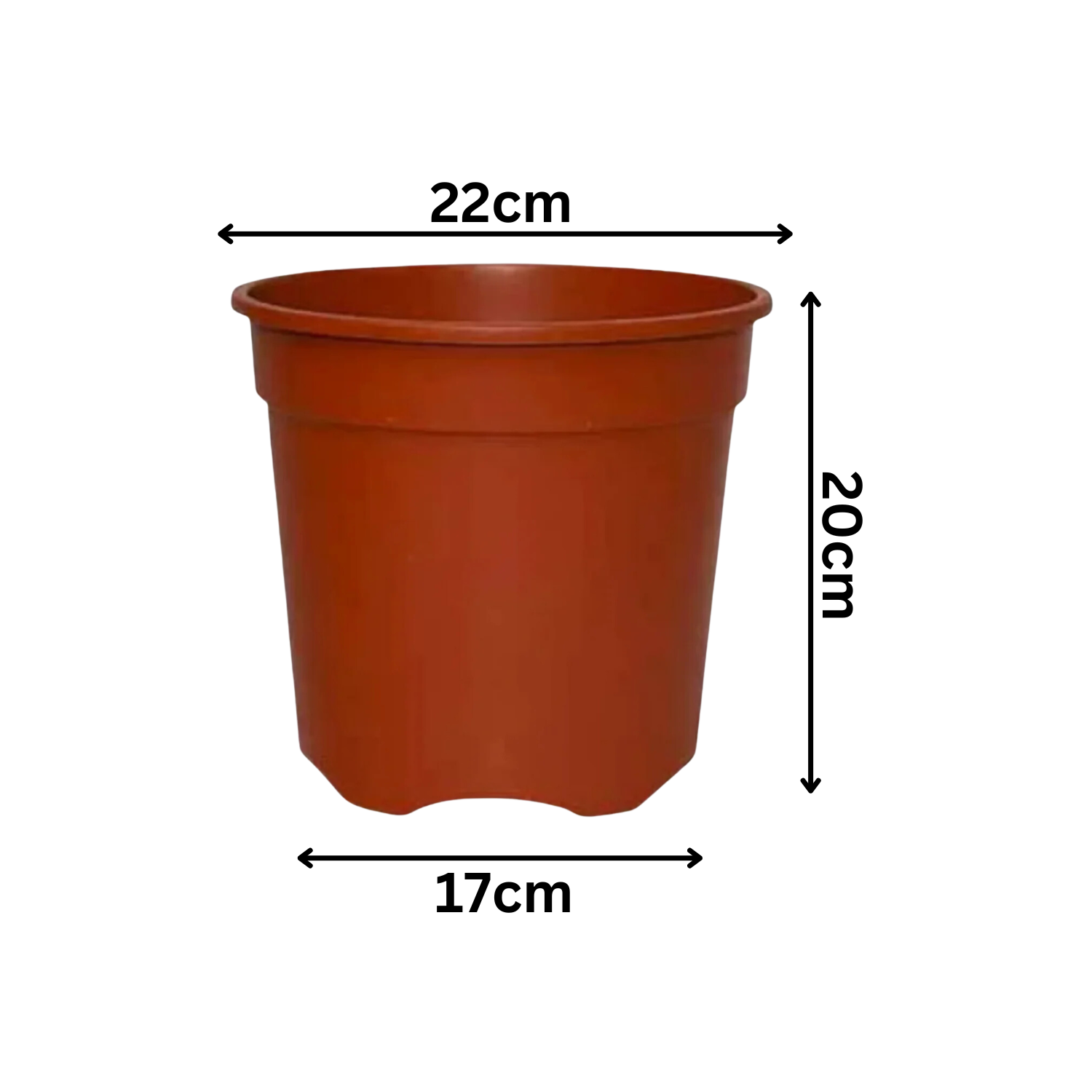 9 Inch Gro Pro Terracotta Plastic Pot for Home & Garden