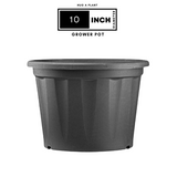 10 Inch Grower Plastic Pot Black