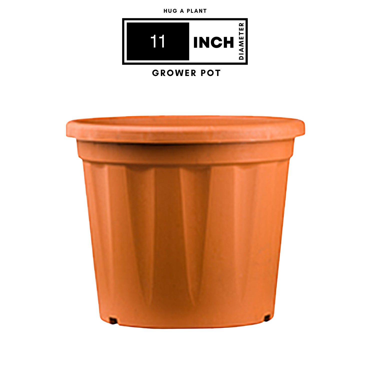 11 Inch Grower Plastic Pot Terracotta