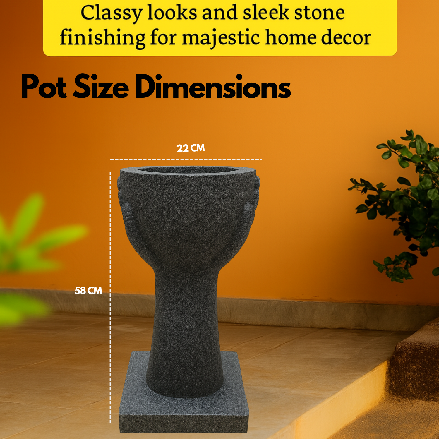 Kissan Double Arms Rotomolded Pots for Home & Garden (Pack of 1)
