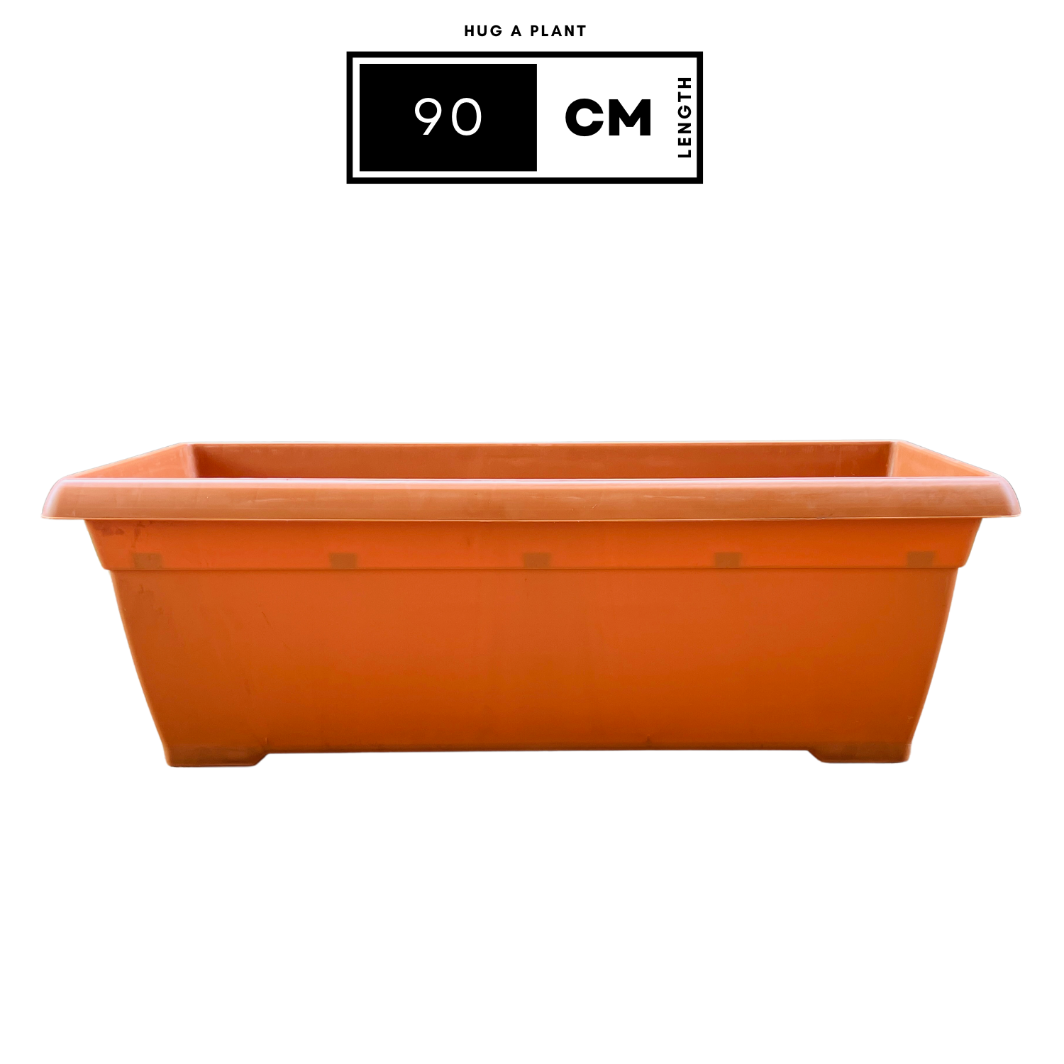 Hug A Plant | Window Planter 90CM Rectangle Plastic Pot With Wheels for Home & Garden (Pack of 1)