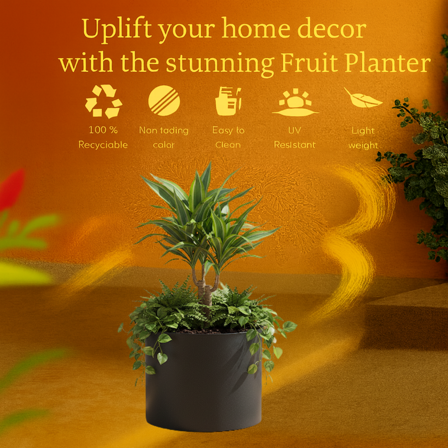 Dora Rotomolded  Pot for Home & Garden (Pack of 1)