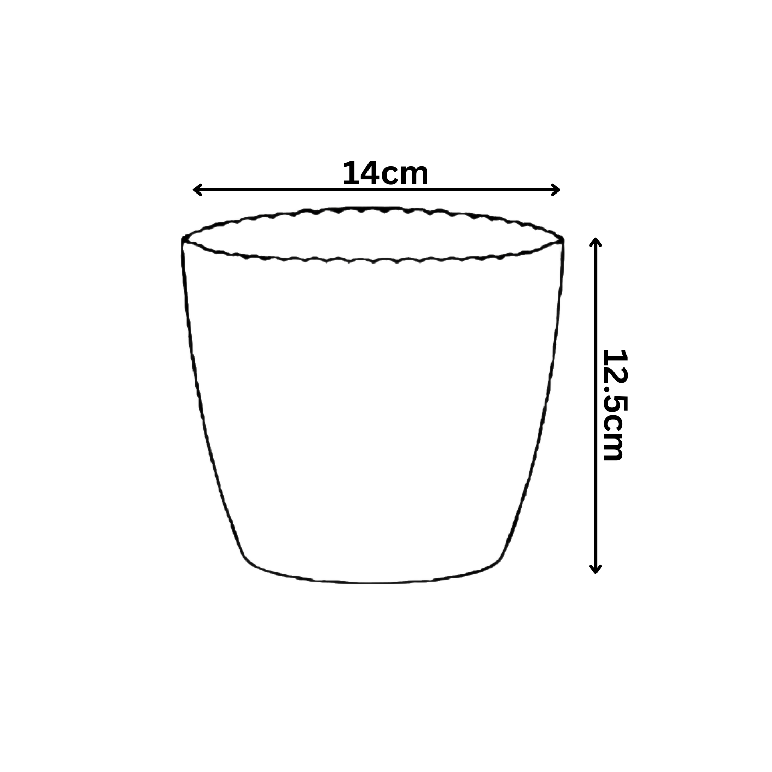 Capri 14cm Round Plastic Pot