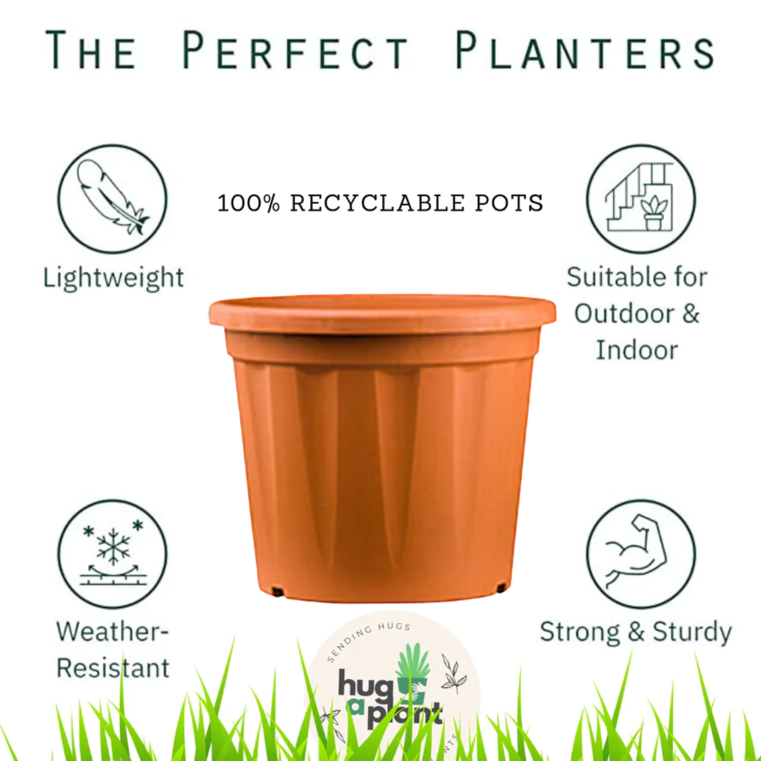 24 Inch Grower Plastic Pot Terracotta