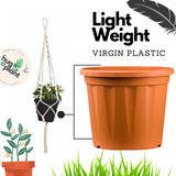 8 Inch Grower Pro Plastic Pot Terracoota