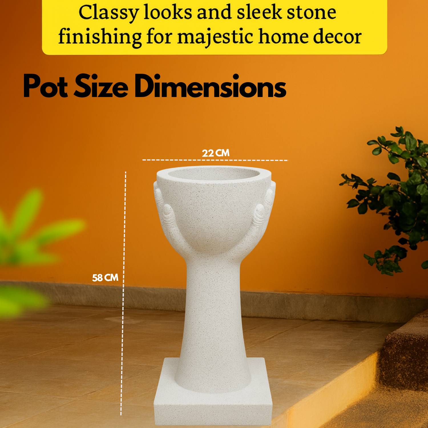 Kissan Double Arms Rotomolded Pots for Home & Garden (Pack of 1)