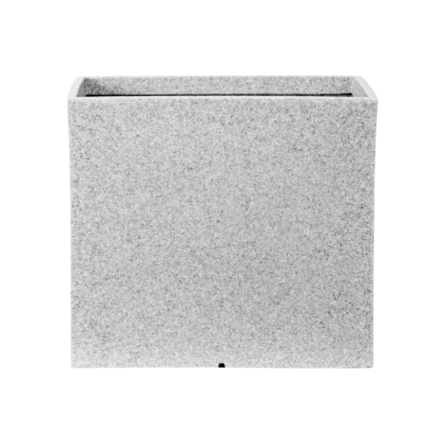 Quebec Square Rotomolded Plastic Pot for Home & Garden (White Stone Finish, Pack of 1)