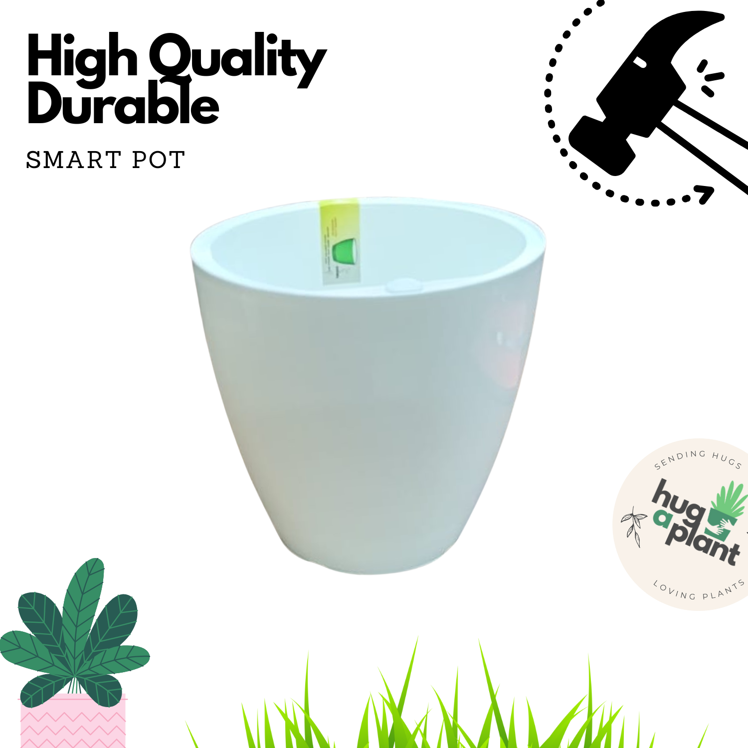 Hug A Plant | Smart Pot 2 litre Self-watering Pot for Home & Garden