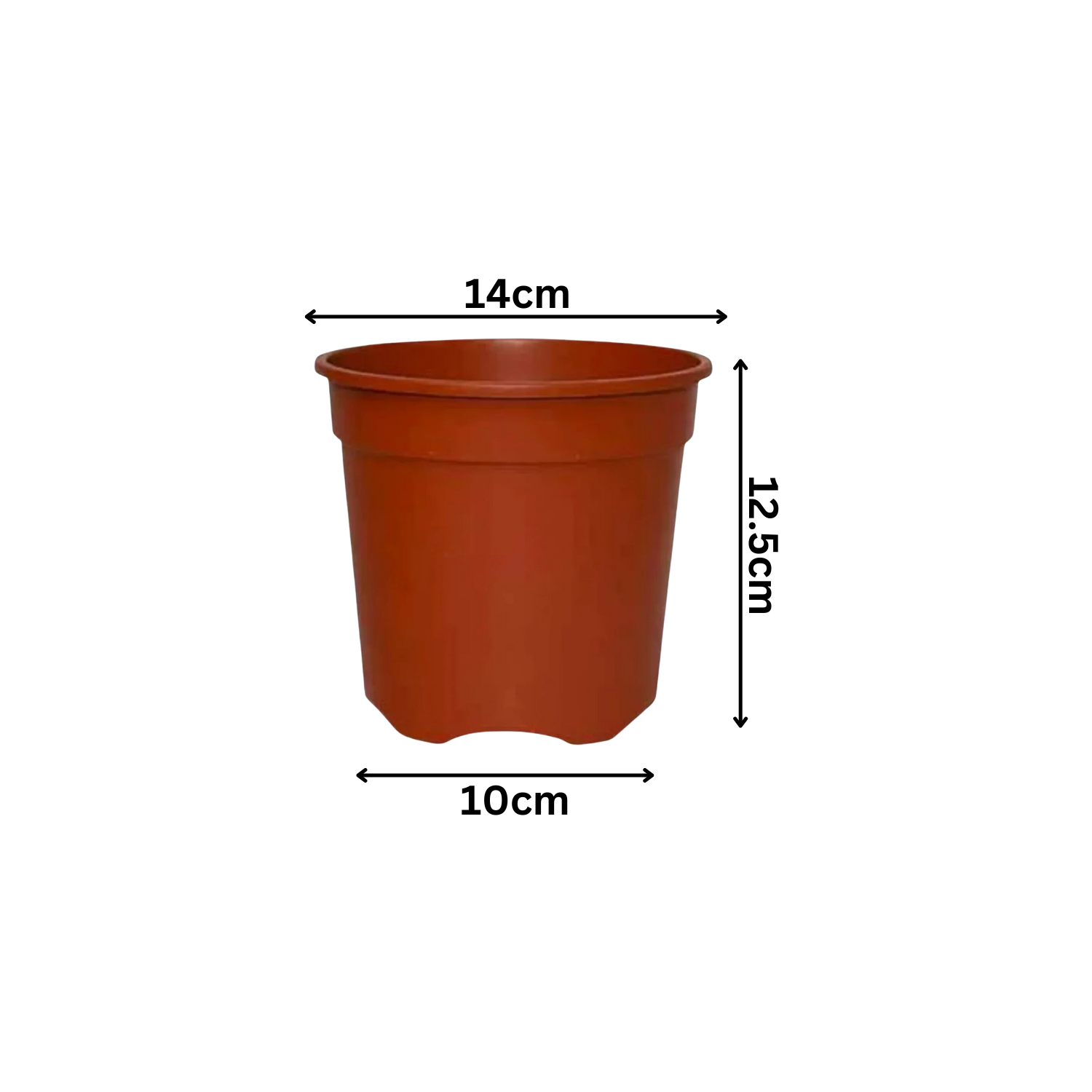 5 Inch Gro Pro Terracotta Plastic Pot for Home & Garden