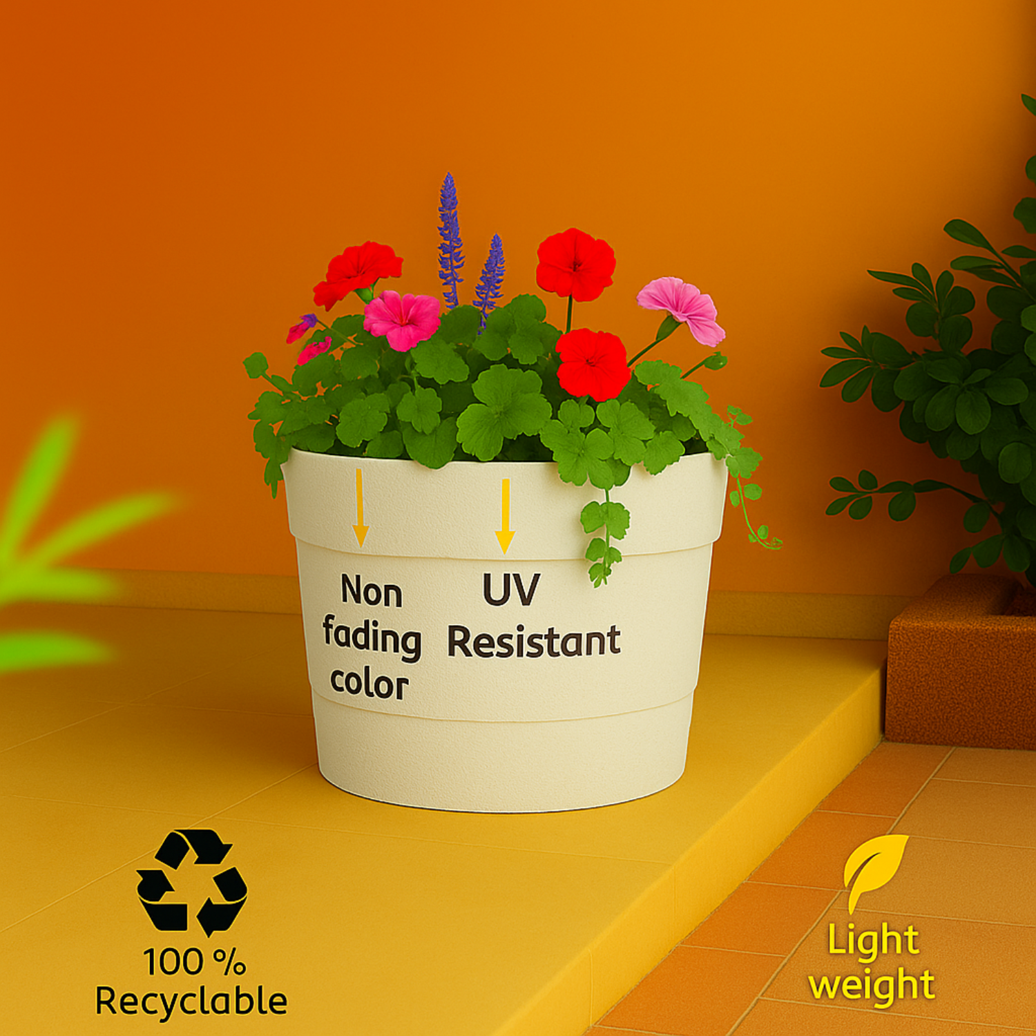 Fruit Rotomolded Pots for Home & Garden (Pack of 1)