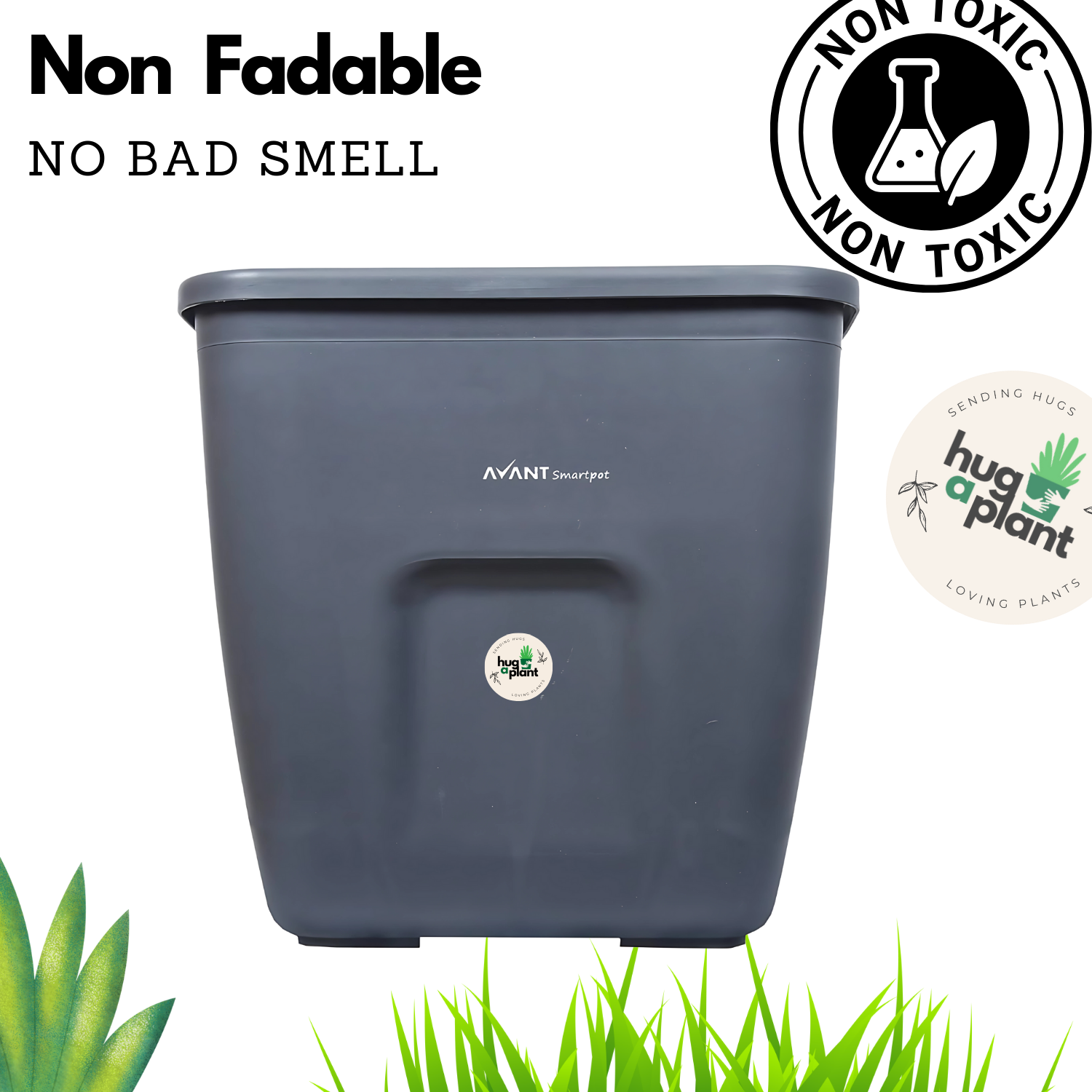 Hug A Plant | Smart Pot 25 litre Self-watering Black Colour Pot for Home & Garden