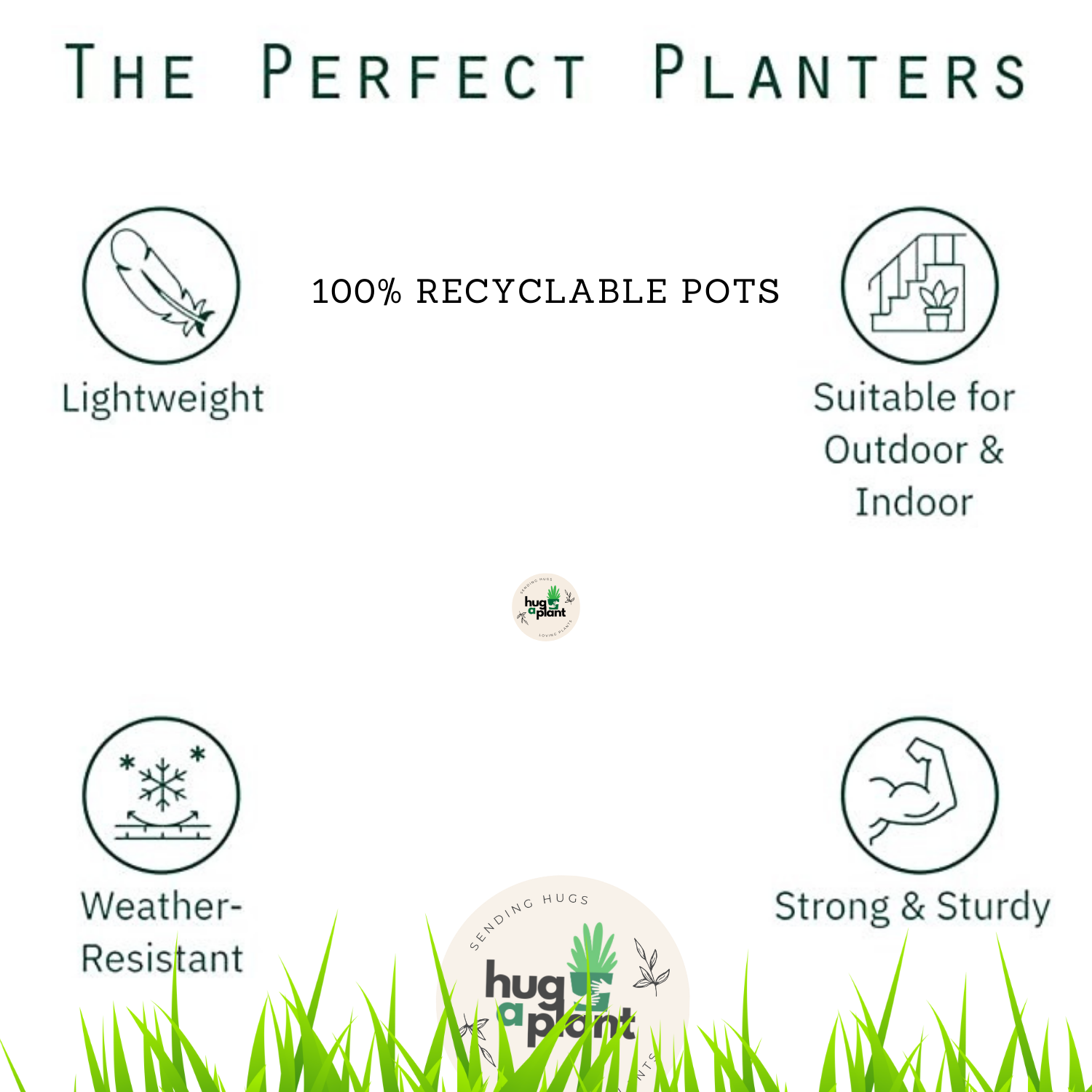 Hug A Plant | Smart Pot 25 litre Self-watering White Pot for Home & Garden