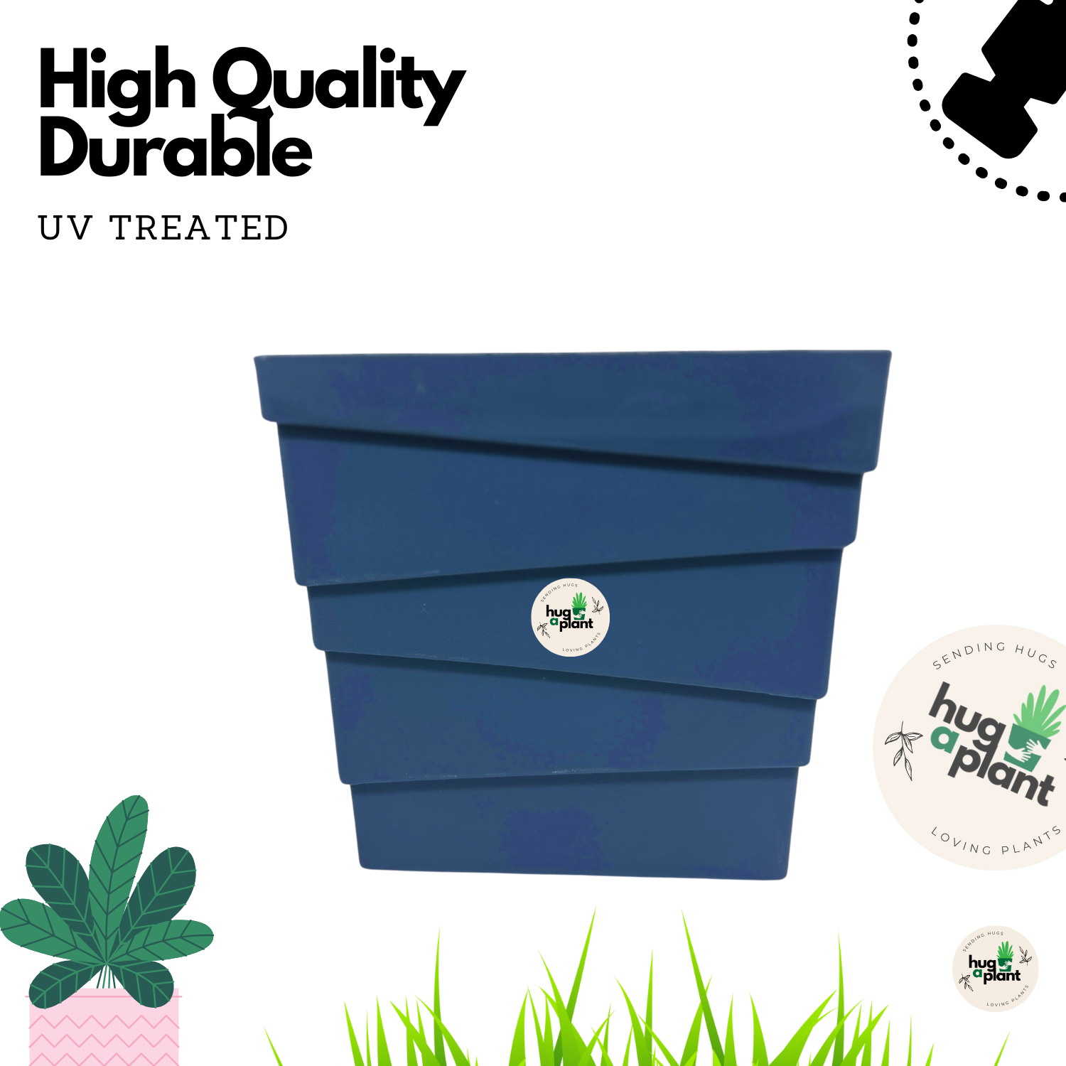 Hug A Plant | Oblique Pot (2L)Self-watering for Home & Garden