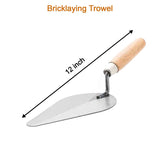BRICKLAYING TROWEL WOODEN HANDLE ROUND SHAPE (12 INCH)