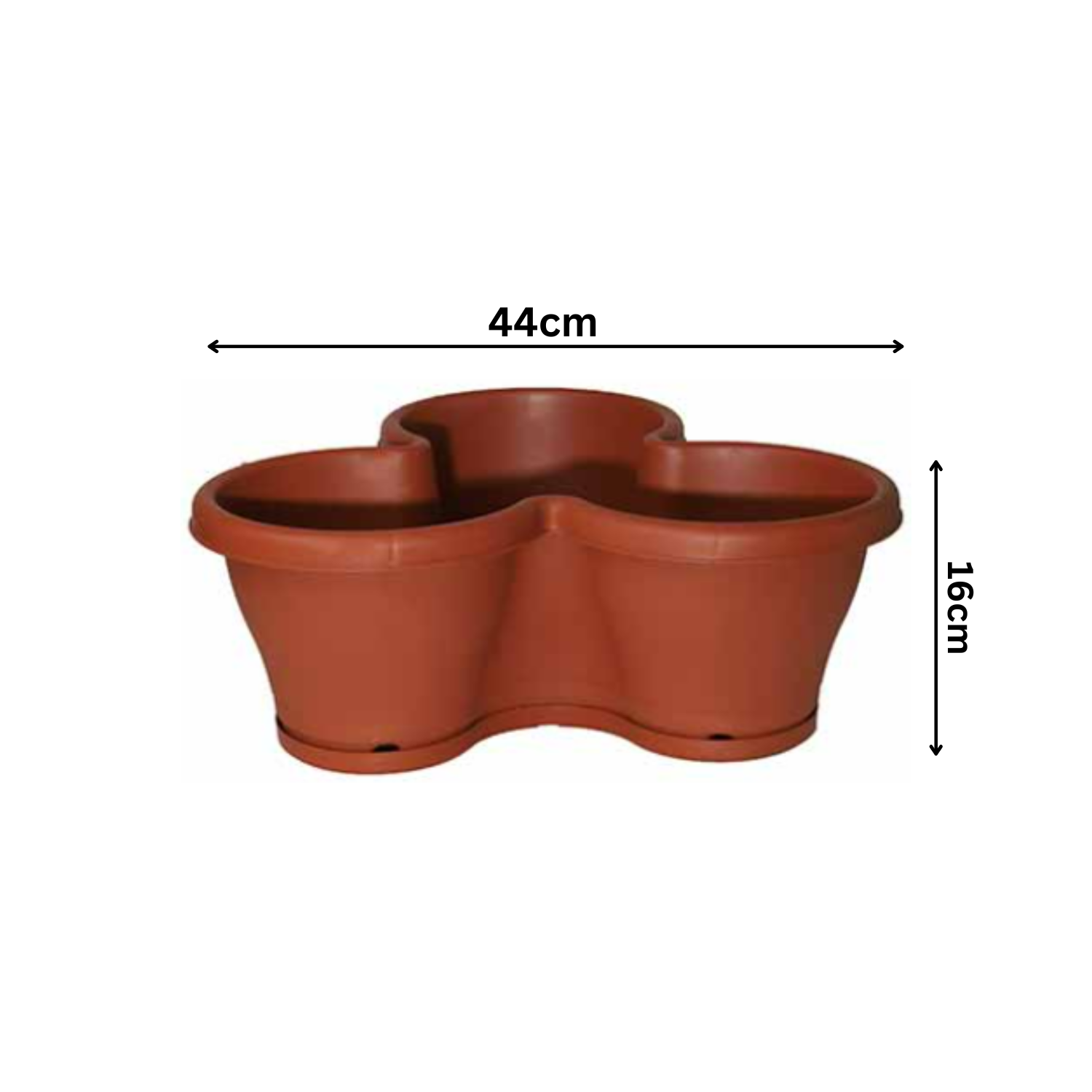 Flower Tower 44cm Round Plastic Pot for Home & Garden