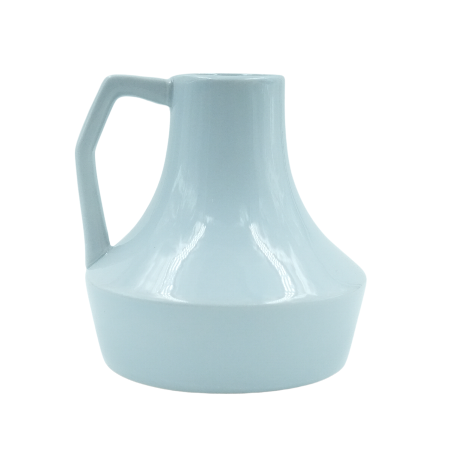 Designer Ceramic Pot (Grey,Glossy Finish,Medium) for Home & Indoor Plant Decor