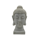 Polyresin Buddha Head Statue (White)