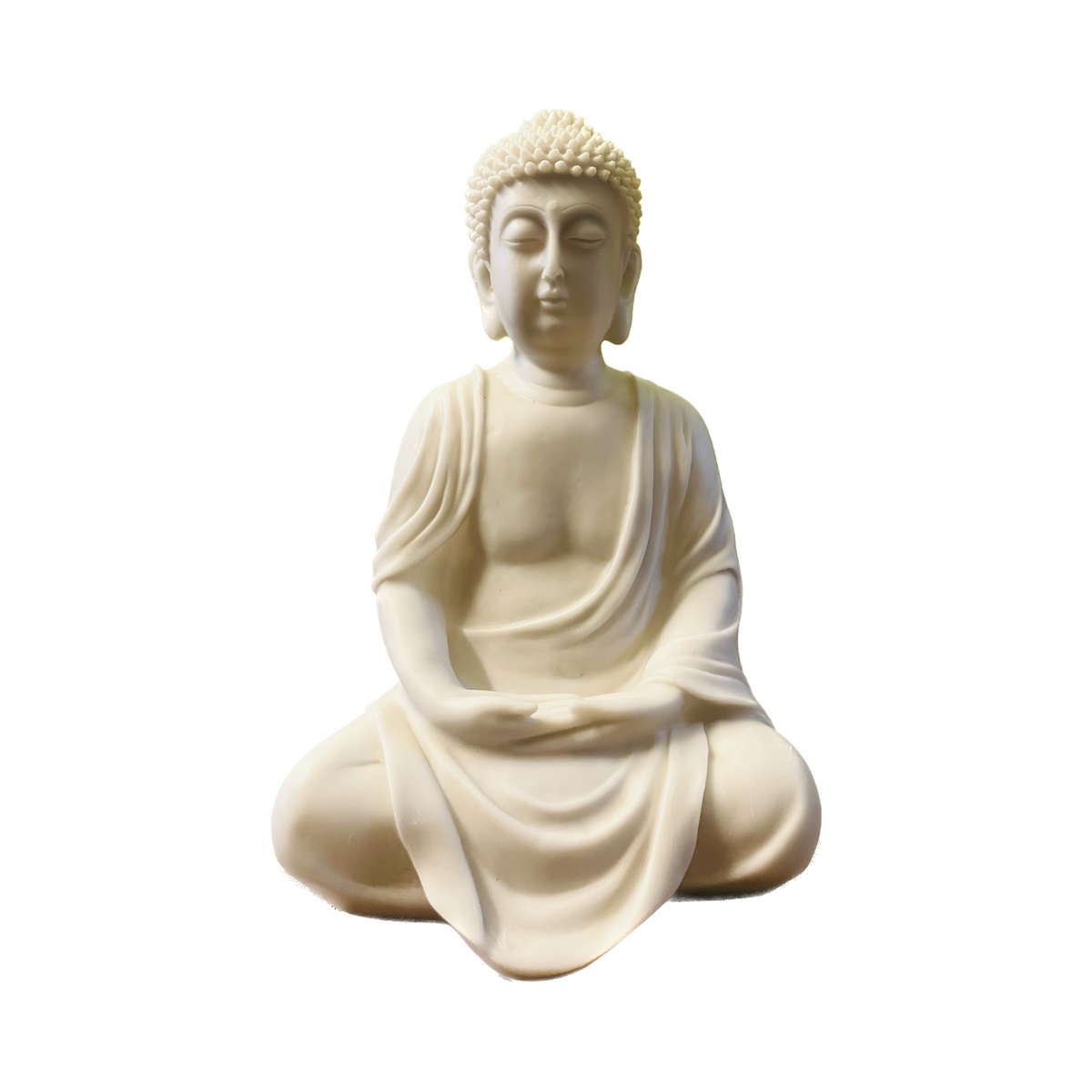 Polyresin White Buddha Medium Statue