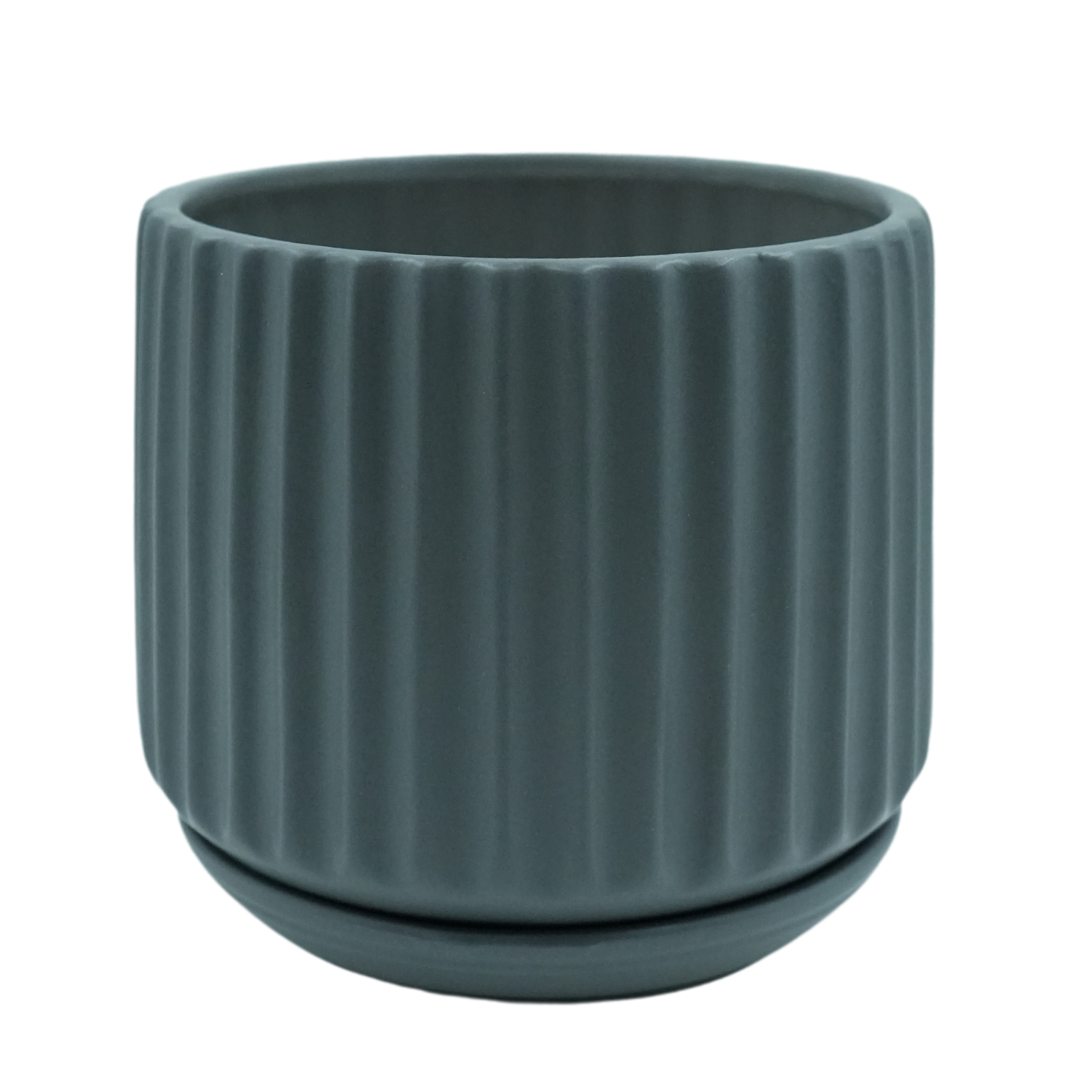 Designer Ceramic Pot Grey, Matt Finish,Medium) for Home & Indoor Plant Decor