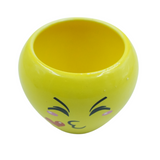Designer Ceramic Pot (Yellow, Glossy Finish,Small) for Home & Indoor Plant Decor