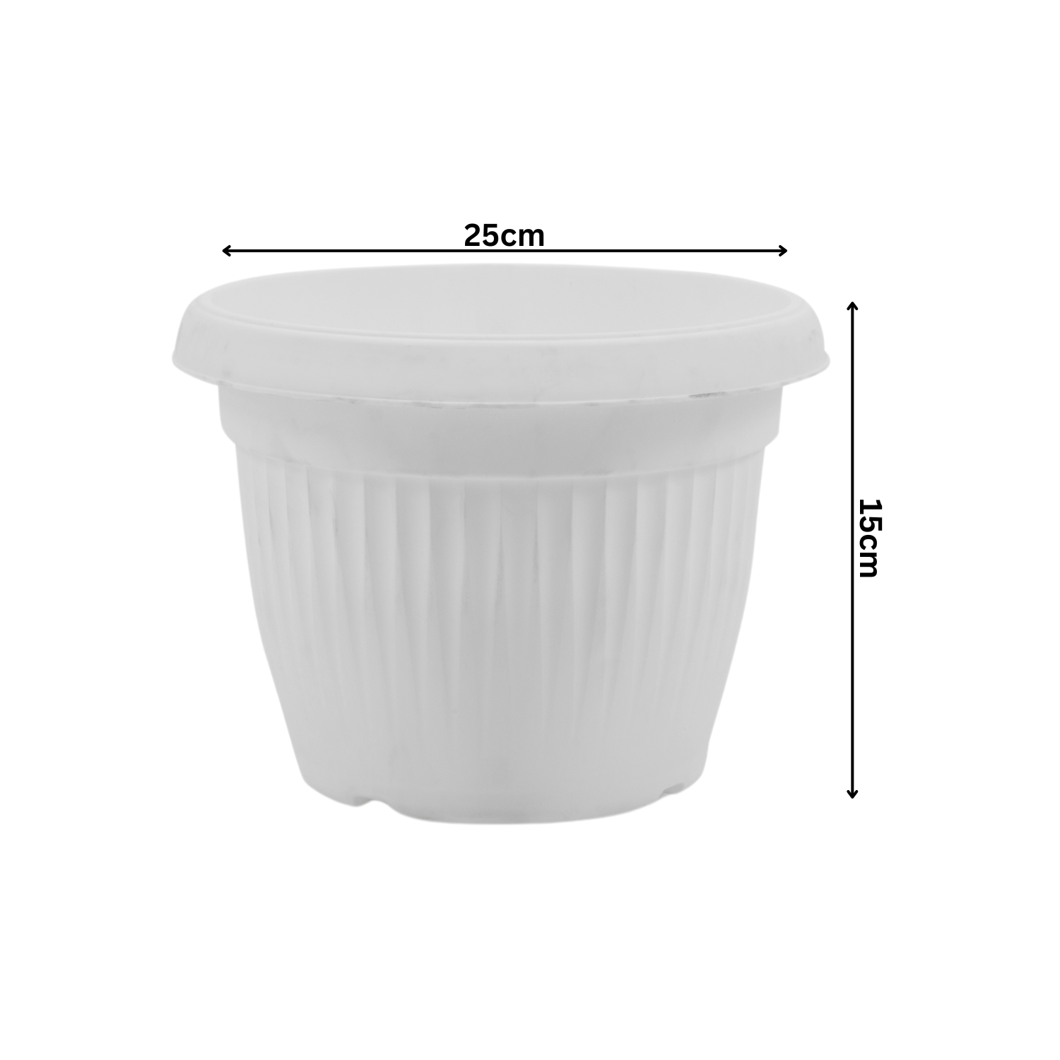 Hug A Plant | Bello Round 25CM Plastic Pot for Home & Garden (25CM|9 INCH)