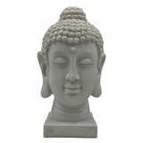 Polyresin Buddha Head Statue (White)