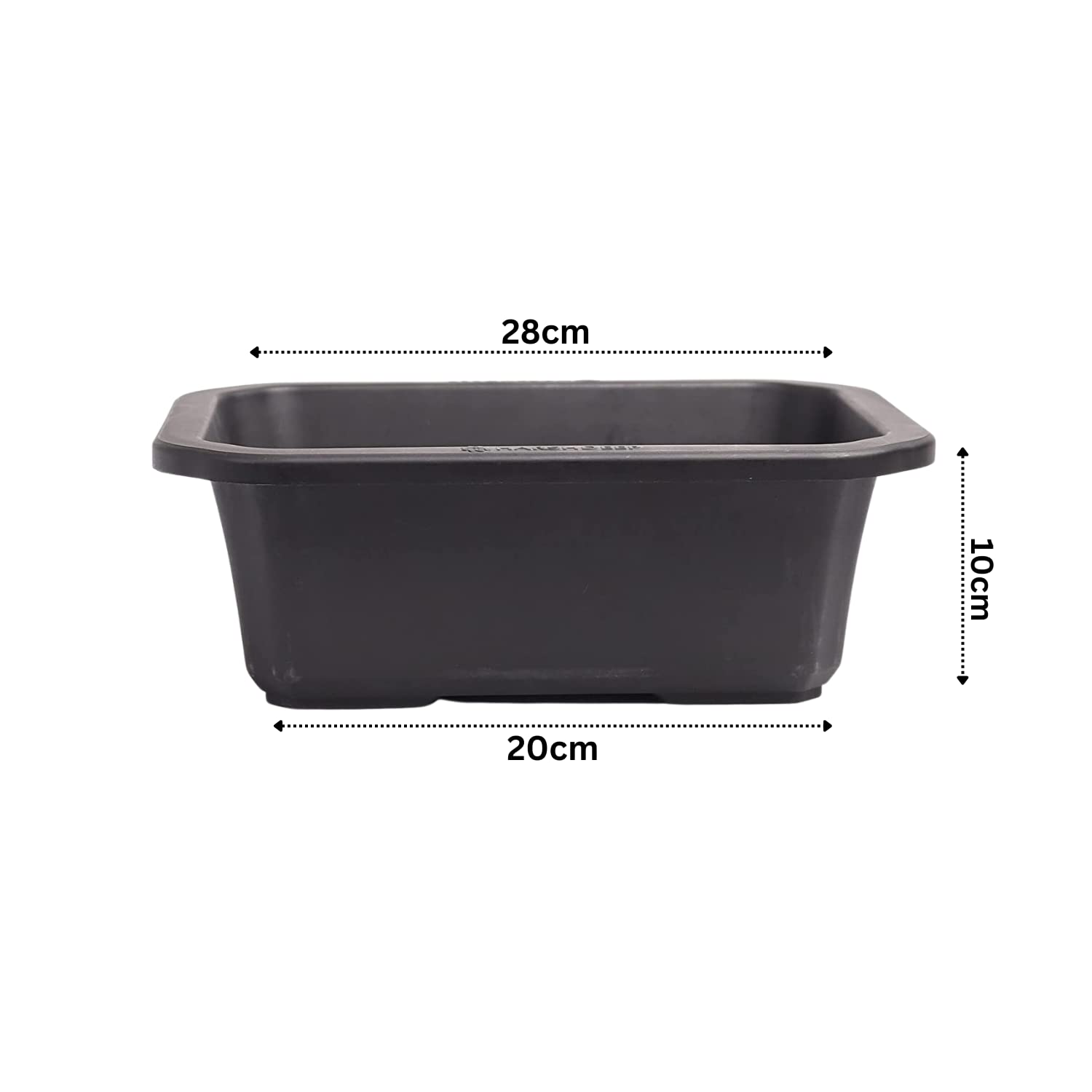 Hug A Plant | Juniper 28CM Rectangle Plastic Pots for Home & Garden (28CM|11INCH)