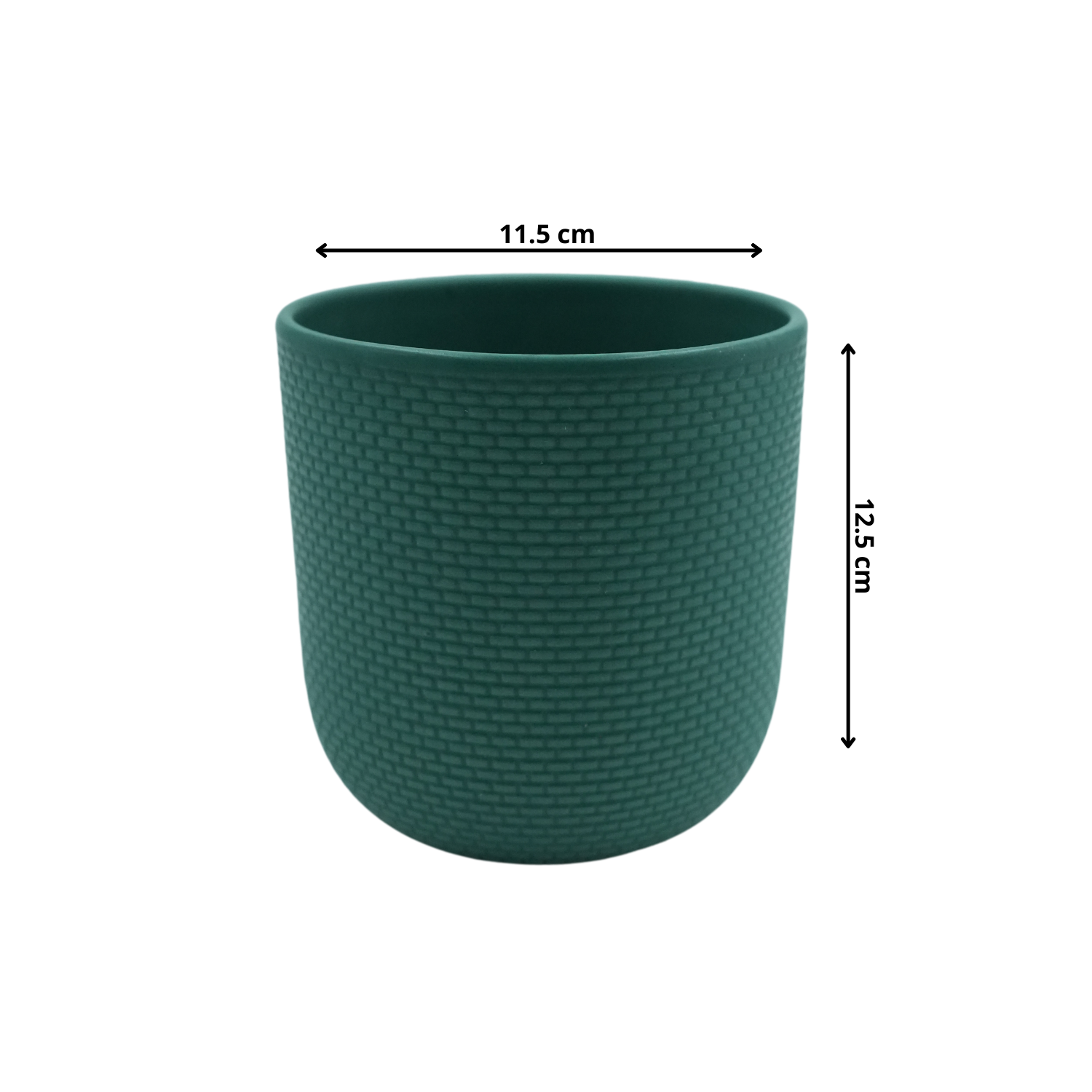 Designer Ceramic Pot (Green, Matt Finish,Small) for Home & Indoor Plant Decor