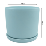 Designer Ceramic Pot (Blue, Matt Finish,Large) for Home & Indoor Plant Decor