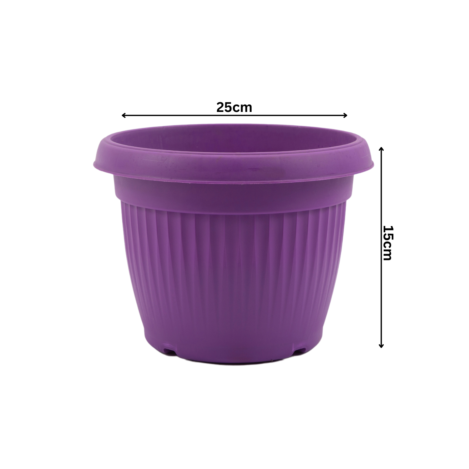 Hug A Plant | Bello Round 25CM Plastic Pot for Home & Garden (25CM|9 INCH)