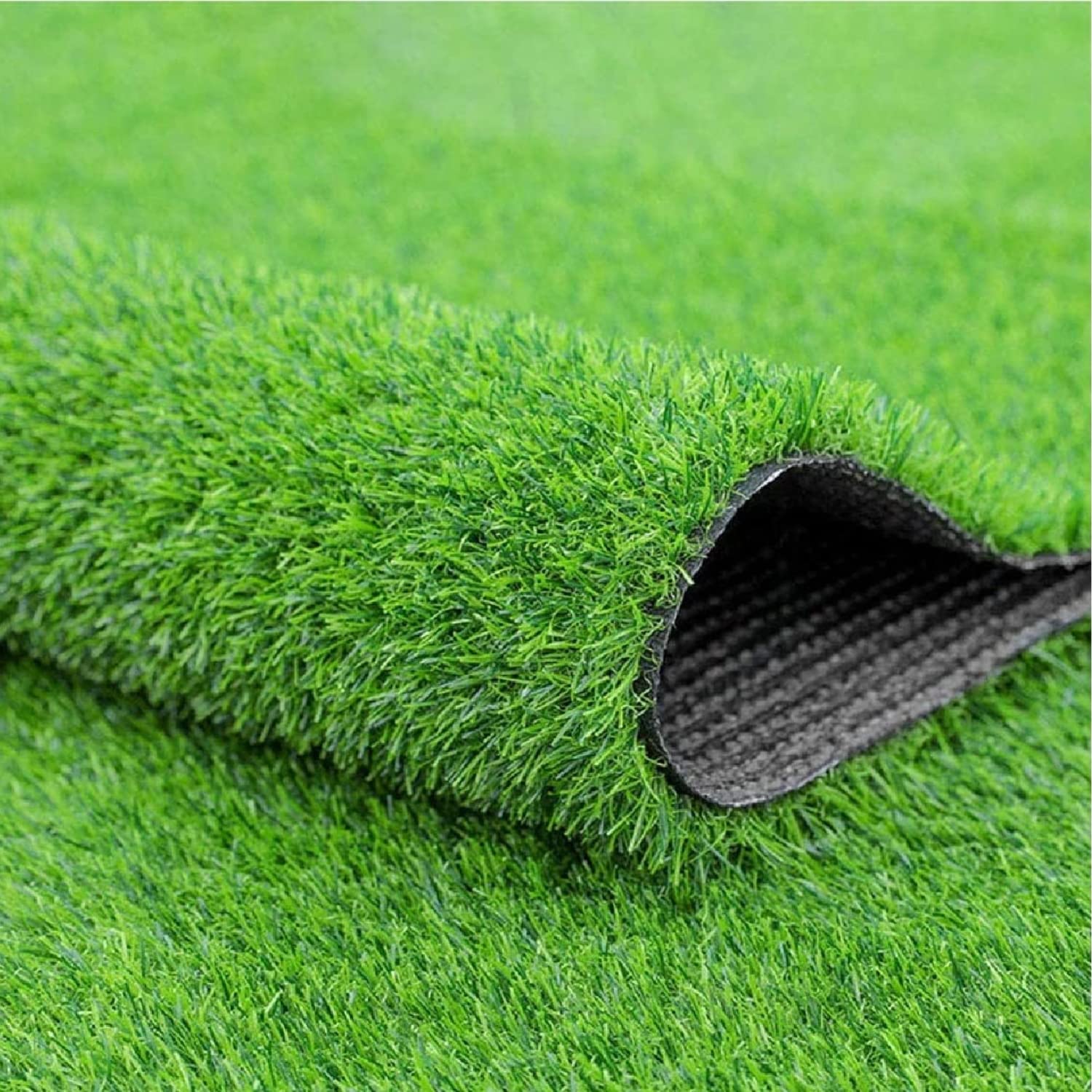 Hug A Plant | Artificial Grass Mat for Outdoors, Balcony, Lawn, Garden, Terrace | 35 MM Thick Grass Doormat, Runner, Carpet for Poolside, Restaurant, Wall, Landscape (Natural Green)…