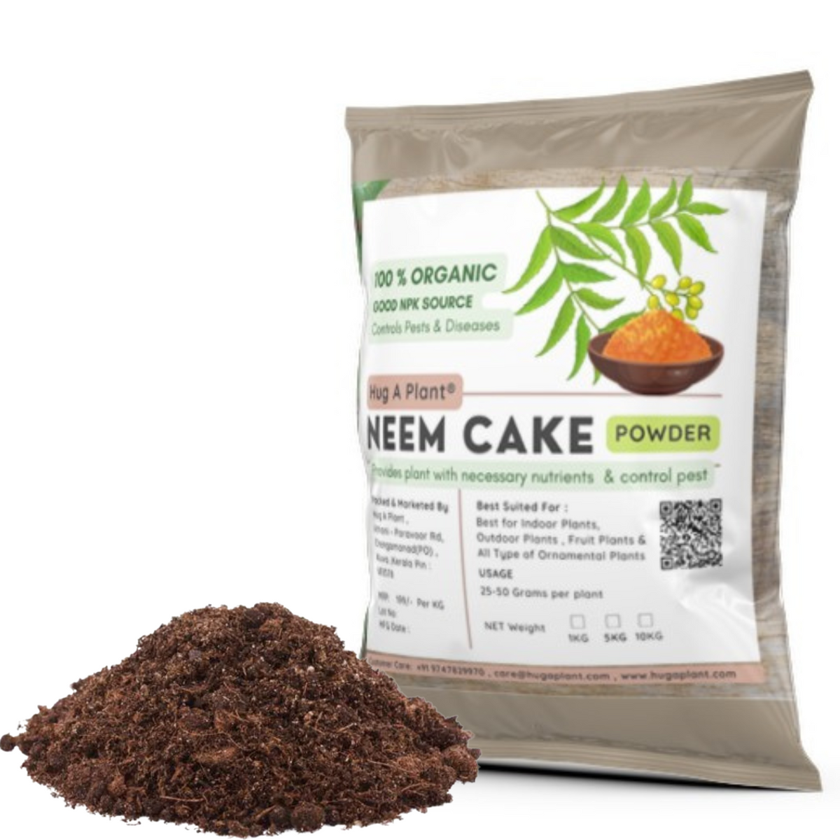 Hug A Plant Neem Cake Powder For Plants 1Kg