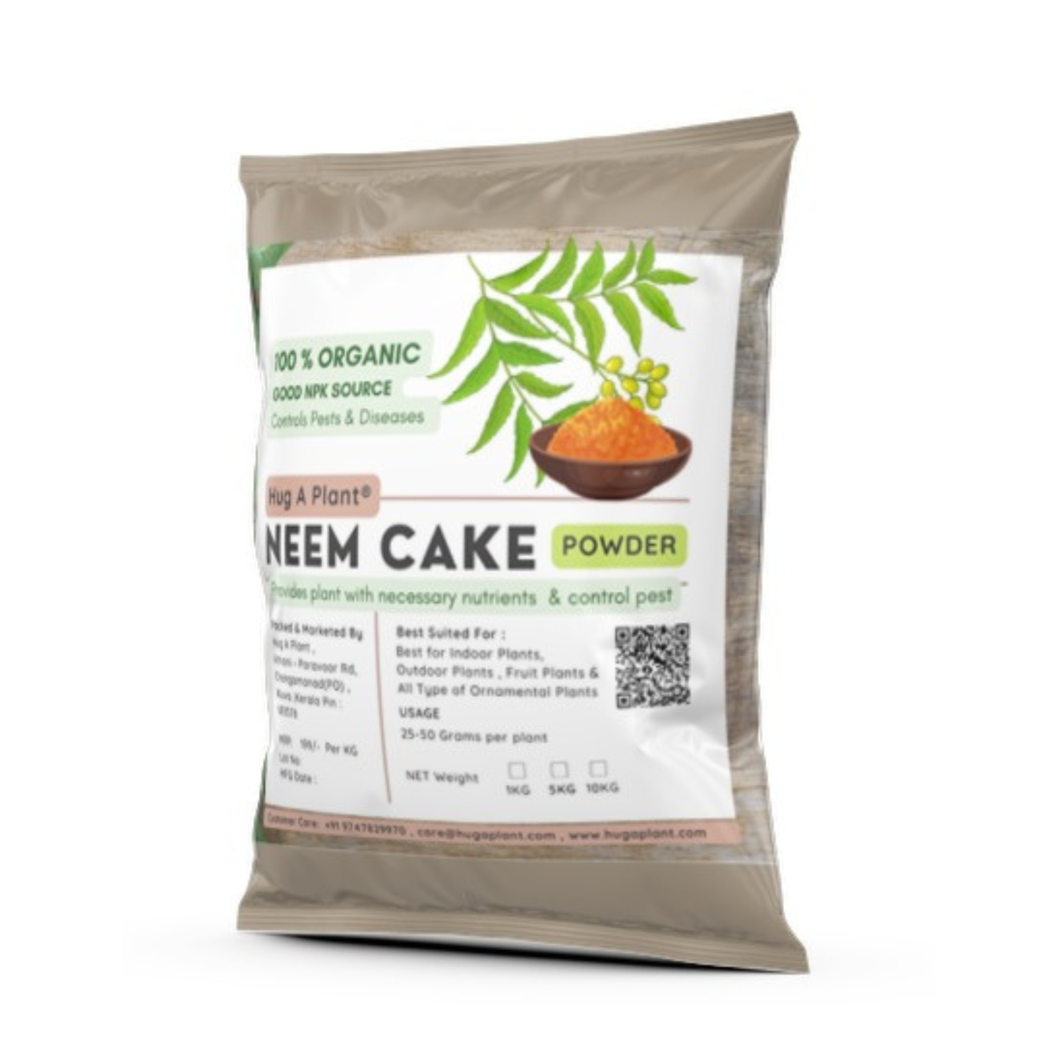 Ghamdaan Neem Cake Powder Organic Fertilizer and Pest Repellent for Plants  (1kg) : Amazon.in: Garden & Outdoors