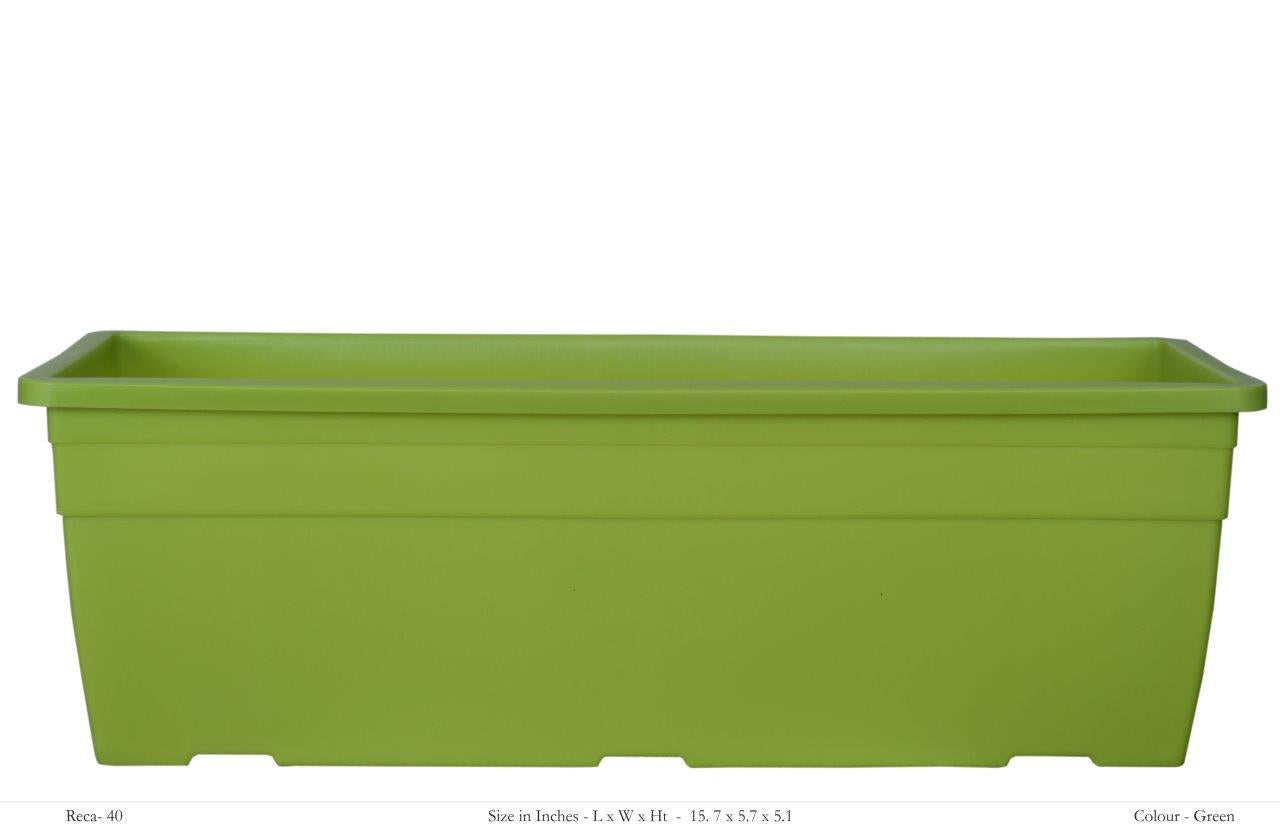 Reca 40cm Rectangle Plastic Pot (Without Self Watering Kit)