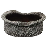 Oval Wave Top Rock Finish Terracotta Planter
