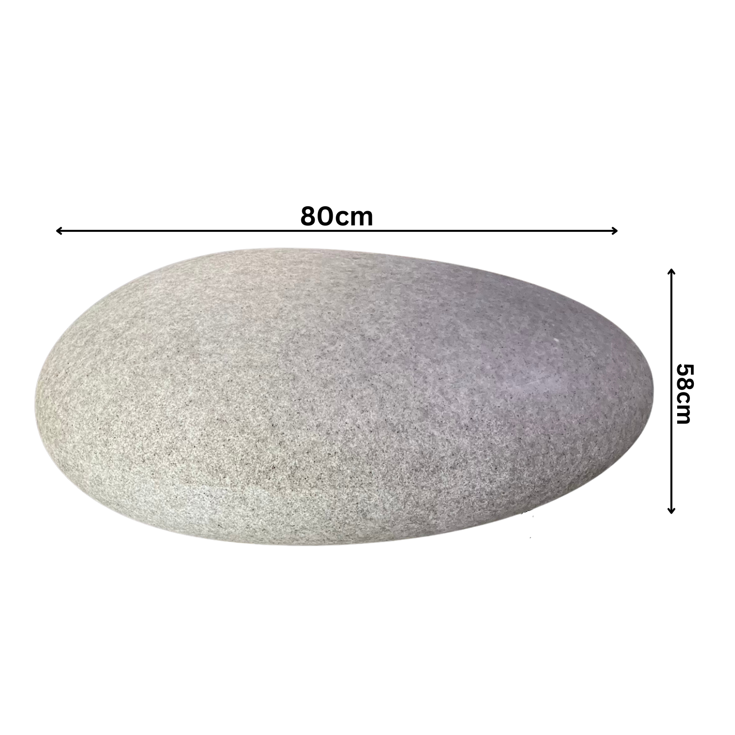 Hug A Plant |LED Pebble With Inner For Home & Garden Decor (Big, White Stone Finish, Pack Of 1)